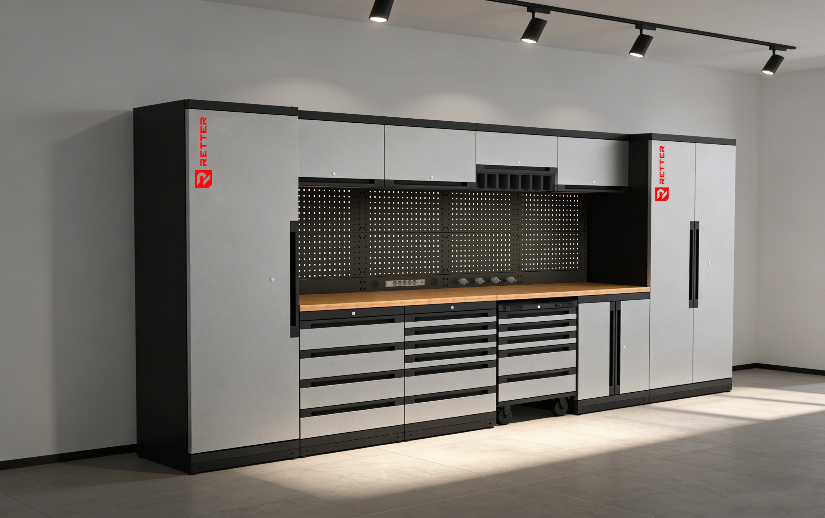 Werkstatt Set 30 Teile Schranksystem RT-P30H436 Gesamtansicht