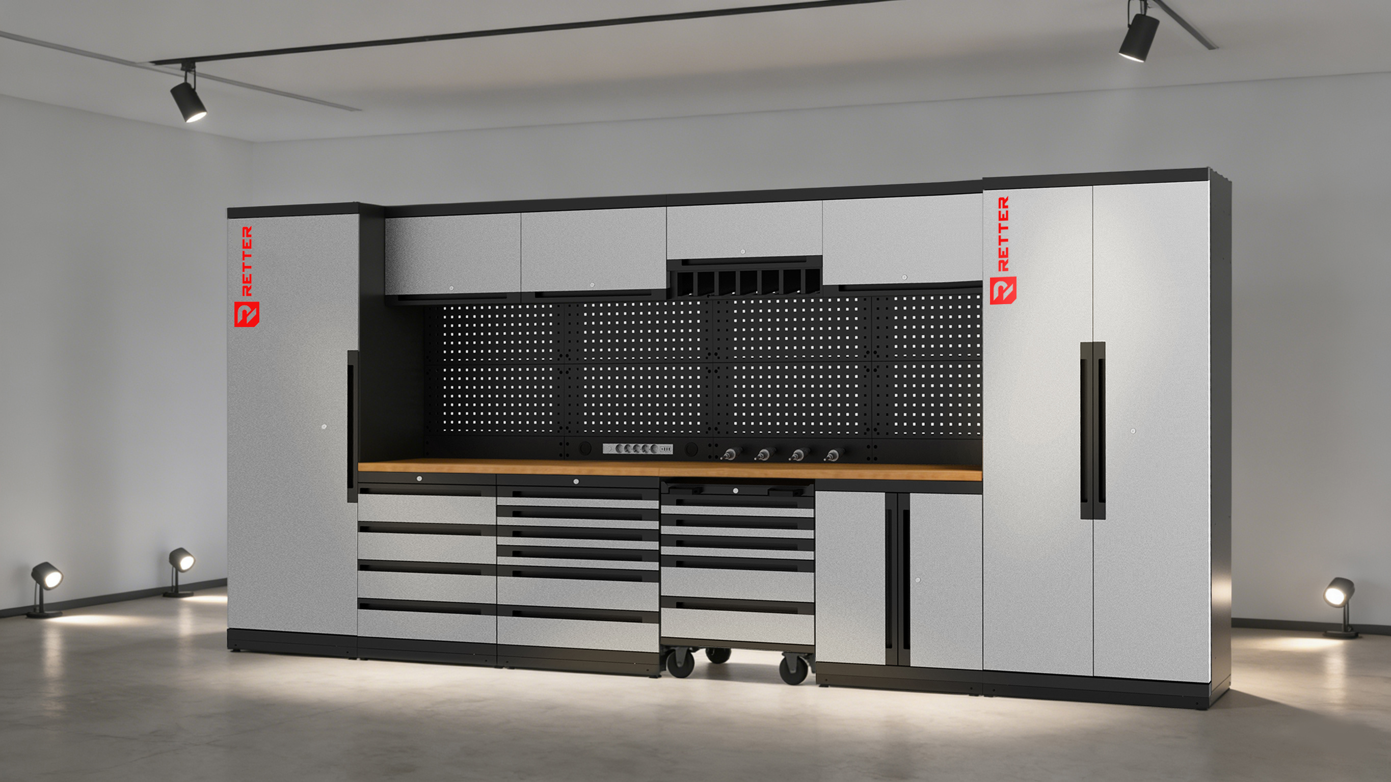 Werkstatt Set 30 Teile Schranksystem RT-P30H436 Gesamtansicht