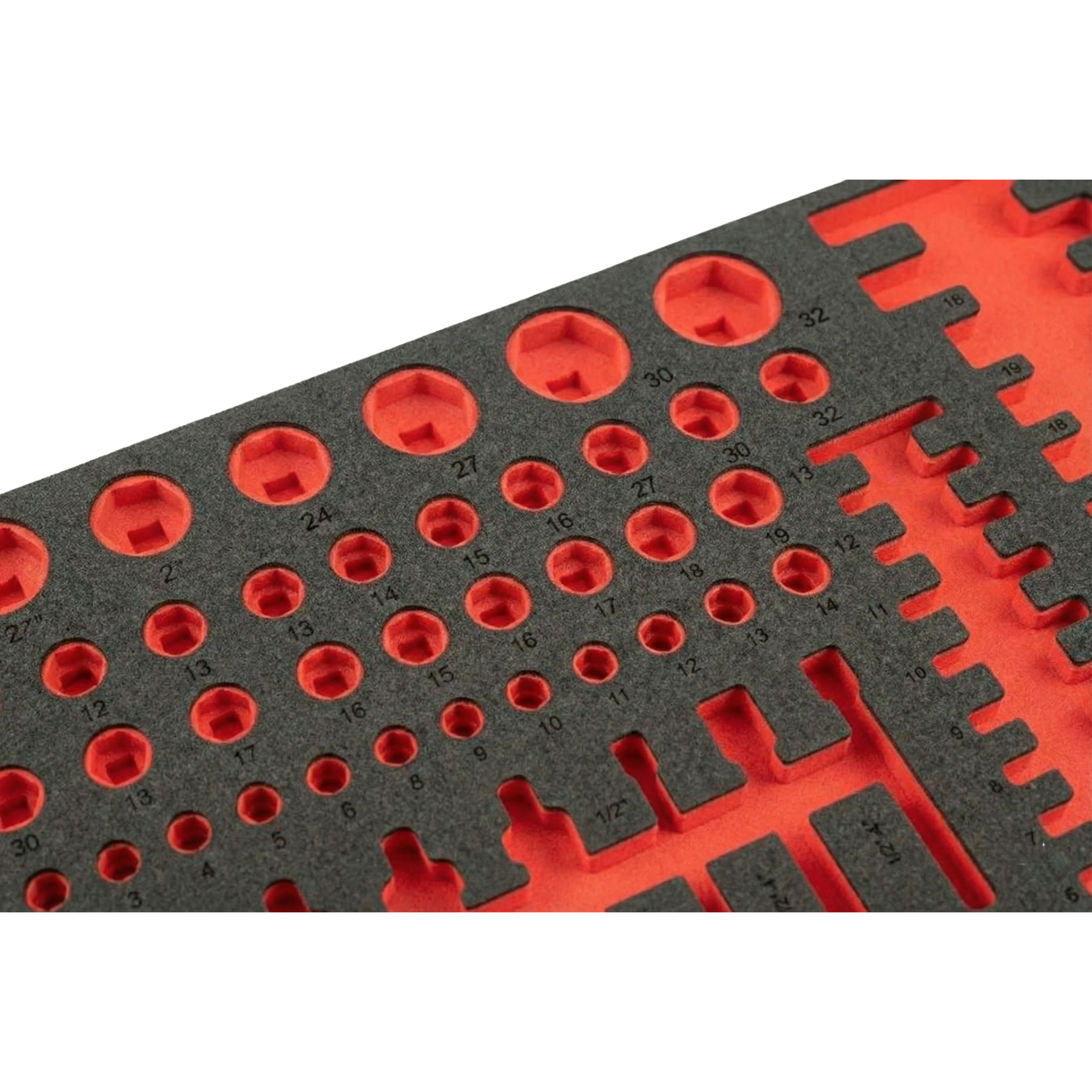 Zweifarbige Werkzeugeinlage zur schnellen Sichtkontrolle