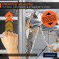 Preview: Schiebe-Teleskopleiter 2 x 11 Stufen – Arbeitshöhe 6,50 m – 150 kg belastbar – HAUSMARKT