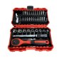Preview: RETTER 35-teiliger 1/4" Steckschlüssel- und Bit-Ratschenkasten | Mini Ratsche mit Stecknüssen, Bits und Verlängerung – für Auto, Werkstatt & Heimgebrauch