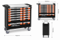 Preview: RETTER RS3 Werkstattwagen Werkzeugwagen 1020 x 460 x 1020 mm 14 Schubladen
