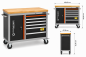 Preview: RETTER RS5 Werkstattwagen Workstation Kompakt Werkbank mit Massivholzplatte