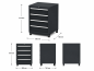 Preview: 4-Schubladen Schrank Modul für Schranksystem RTX5000 - 680 x 700 x 910 mm | RETTER RTX-5000