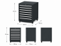 Preview: 6-Schubladen Schrank Modul für Schranksystem RTX5000 - 680 x 700 x 910 mm | RETTER RTX-5000