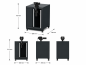 Preview: Werkbank-Unterbauschrank mit Schraubstock und Höhenverstellgerät (abklappbar) RTX5000 – 680 × 700 × 910 mm | RTX-5000