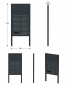 Preview: Lochwandplatte mit Netzversorgung (3 Steckdosen) für Schranksystem RTX5000 - 1052 x 610 x 30 mm | RETTER RTX-5000