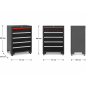 Preview: 5‐Schubladen Schrank Modul für Schranksystem - 711 x 507 x 820 mm | RETTER - RT01Y8000