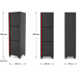 Preview: 1‐türiger Stehschrank Modul für Schranksystem - 600 x 507 x 1956 mm | RETTER - RT01Y8008