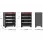 Preview: 4‐Schubladen Schrank Modul für Schranksystem - 711 x 507 x 820 mm | RETTER - RT01Y9234