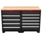 Preview: RETTER Werkstatt-Schrankkombination 1422 x 507 x 958 mm mit Massivholz-Arbeitsplatte RTP3H14