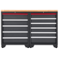 Preview: RETTER Werkstatt-Schrankkombination 1422 x 507 x 958 mm mit Massivholz-Arbeitsplatte RTP3H14