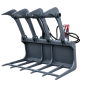 Preview: Holzgreifer hydraulisch für Kompaktlader - AGROX Hoflader Greifer Anbaugerät L480S - L360S