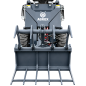 Preview: Holzgreifer hydraulisch für Kompaktlader - AGROX Hoflader Greifer Anbaugerät L480S - L360S