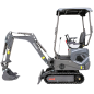 Preview: NEU Mini-Bagger AGROX OX-12 - 10 PS, 1 Zylinder KOOP Motor inkl. Schaufelpaket - 380 mm, Schnellwechsler, Hydraulischen Daumen Greifer