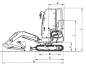 Preview: Rhinoceros XN20B Diesel Minibagger mit Kabine und Kubota Motor 18 PS - 3 Zylinder