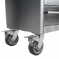 Preview: RETTER Edelstahl RS6 Werkstattwagen XXL 194 cm - Fahrbare Werkbank mit 14 Schubladen und Schrankfach 1940 x 515 x 1045 mm