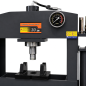 Preview: RETTER Profi Werkstattpresse hydraulisch pneumatisch 30 Tonnen RTP-30A mit Druckdornsatz 7-teilig und Manometer