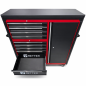 Preview: RETTER Werkstattwagen 10 Schubladen + Seitenschrank - Rollwagen 1200 mm mit Interlock System R3410XXL
