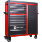 Preview: RETTER Werkstattwagen 10 Schubladen + Seitenschrank - Rollwagen 1200 mm mit Interlock System R3410XXL