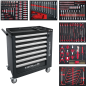 Preview: RETTER Werkzeugwagen R2 mit 7 Schubladen und inkl. Werkzeug 255-tlg.