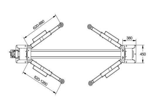 2 Säulen Hebebühne Profi-Line Auto. Entriegelung - RETTER RH-B4000ES Farbe RAL 7016