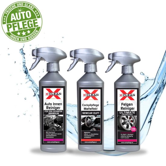 Innenraum und Lackpflege Set, 3-teilig | Autoreinigung - X-CLEAN | Pflegeset - APX-5