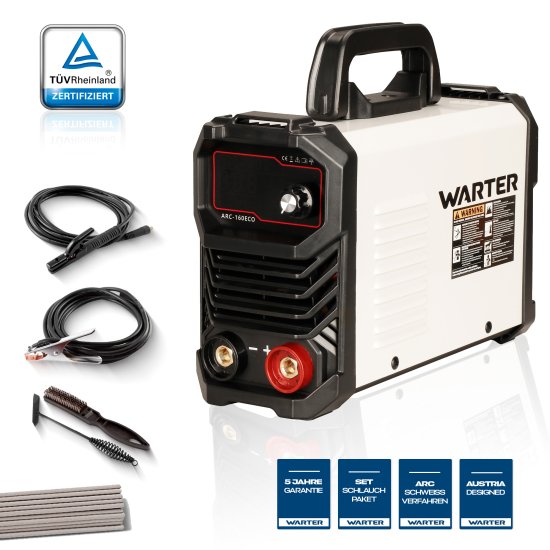 WARTER ARC-160 ECO IGBT Inverter MMA Schweißgerät 160A IIGBT Inverter MMA ARC Schweißgerät mit Hotstart & Anti-Stick