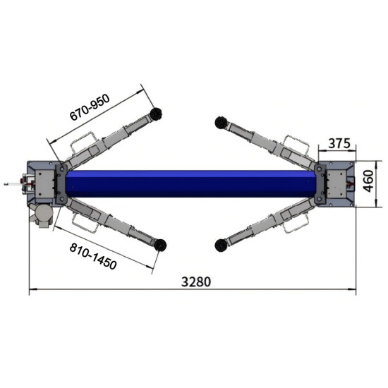 2 Säulen Hebebühne Halb. Autom. RETTER RTH-2042-Trendline 4.2 T