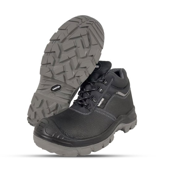 Preview: WARTER HIGHSAFE Sicherheitsschuhe S3 – Knöchelhoch, Leder, Wasserdicht, Rutschfest SRC, ESD – EN ISO 20345