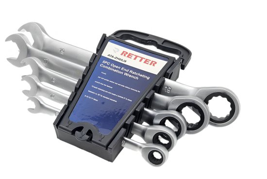 Ringschlüssel mit Ratsche 5-tlg. SET - Maul-Ringratschen-Schlüssel CR-V