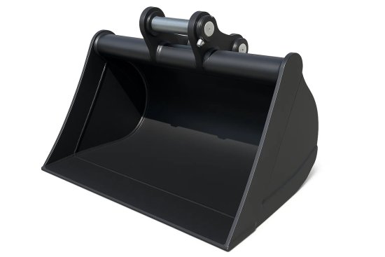 Böschungslöffel 600 mm starr für Minibagger 1–2 t – ohne Zähne, Schnellwechsleraufnahme