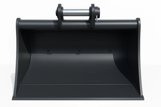 Preview: Böschungslöffel 600 mm starr für Minibagger 1–2 t – ohne Zähne, Schnellwechsleraufnahme