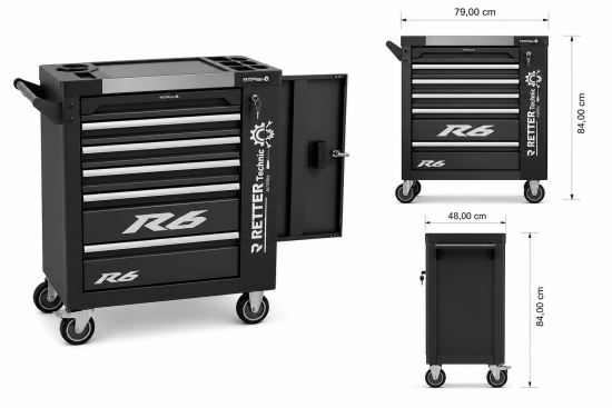 Preview: Werkzeugwagen-Retter-R6-Schublade-6