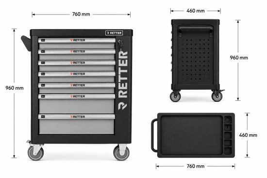 Preview: RETTER RT1808 Werkzeugwagen Professional Edition