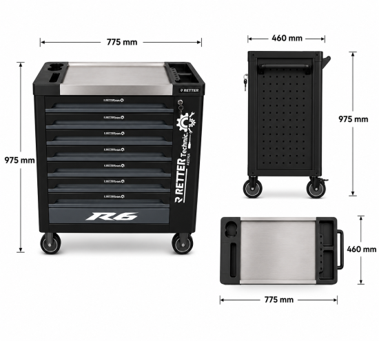 Preview: RETTER R6 Werkzeugwagen Tech Edition