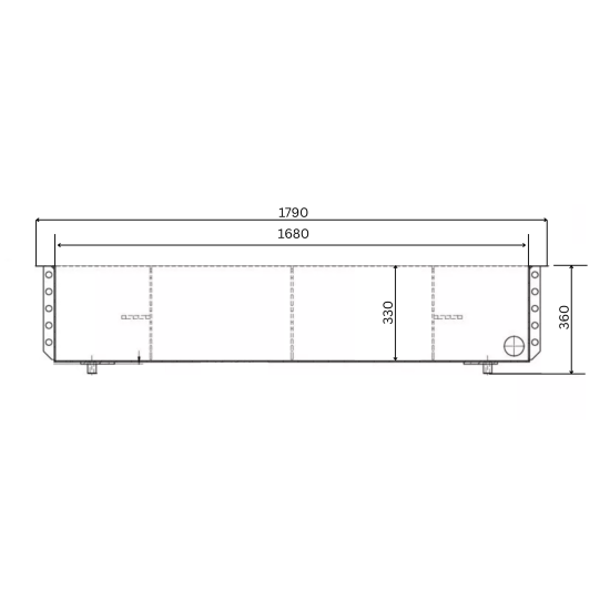 Preview: Einbau-Stahlwanne 1-tlg. für Unterflurmontage der Profi Scherenhebebühne RT-FW3500 (3,5 t)