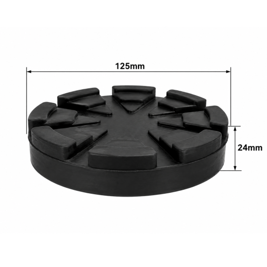 Gummiauflage 125 mm x 24 mm für KFZ-Hebebühnen
