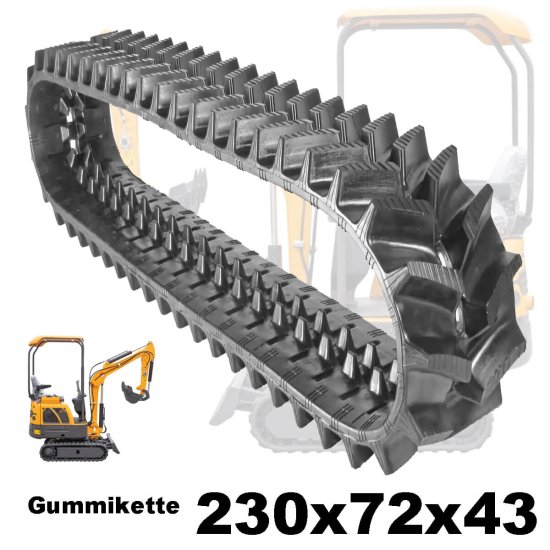 Gummikette Minibagger Kette 230x72x43