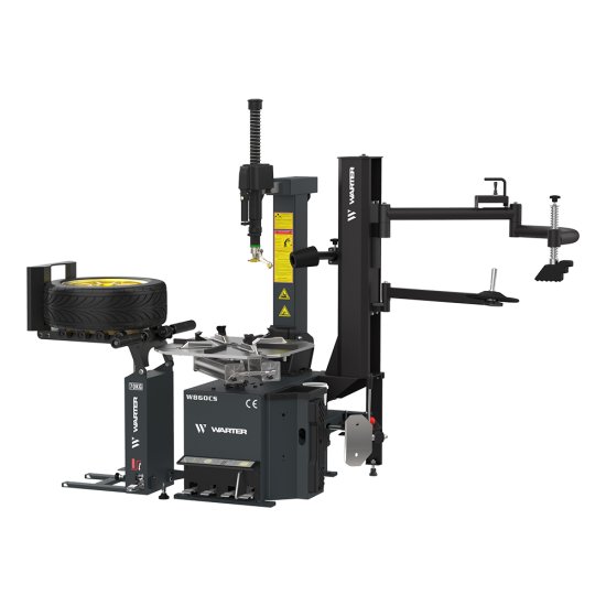 W860CS - WARTER PROFI Reifenmontiermaschine Kippsäule mit Doppel Hilfsarm 2 Stufig mit Reifenheber