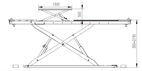Preview: RETTER L69S Scherenhebebühne für Achsvermessung inkl. Gelenkspieltester (mit Beleuchtung) - 5500 KG ÜBERFLUR