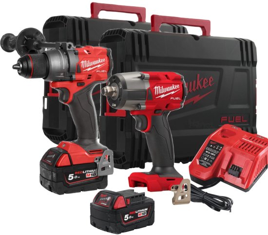 Milwaukee M18 Akku-Maschinen Set | Bohrschrauber + Schlagschrauber