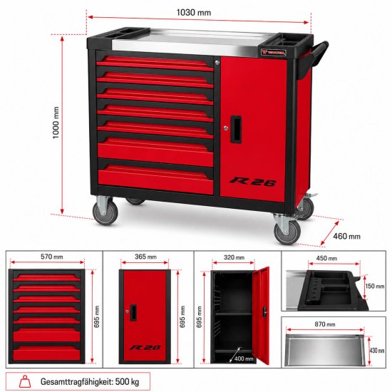 RETTER R26 Werkzeugwagen – 274 - teiliges