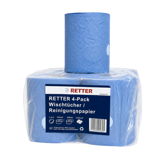 RETTER 4-Pack Wischtücher / Reinigungspapier