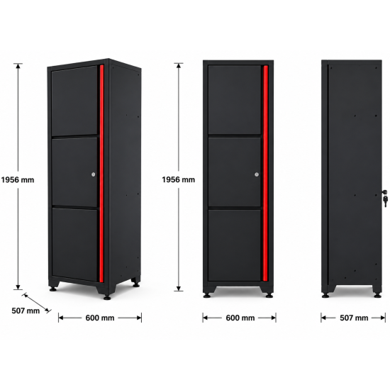 1‐türiger Stehschrank Modul für Schranksystem - 600 x 507 x 1956 mm | RETTER - RT01Y8008