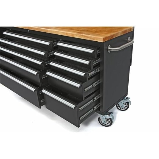 Werkzeugwagen - Werkbank - 214 cm - 180 Kg - 10 Schubladen