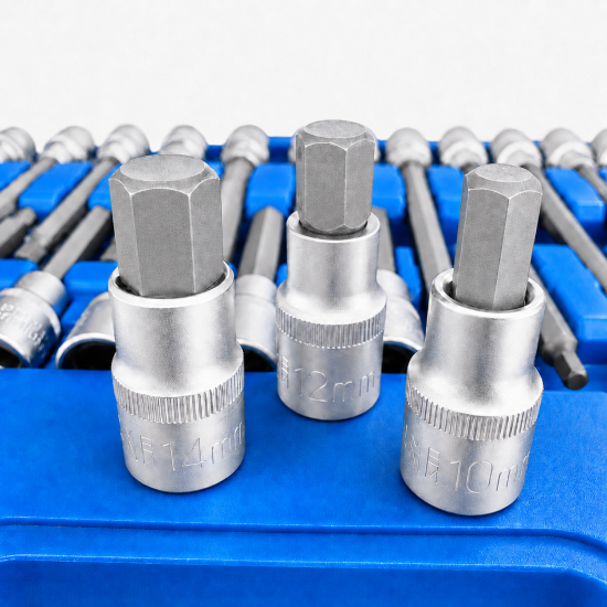 Preview: Sechskant Bit-Einsatz-Satz | 30- tlg. | 12,5 mm (1/2") | CV-Stahl RETTER RTD1154