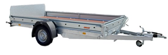 Universal Anhänger - Einachs Tieflader 1500kg zum Transport von Maschinen, Quads oder Schneescootern