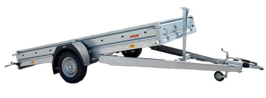 Universal Anhänger - Einachs Tieflader 1500kg zum Transport von Maschinen, Quads oder Schneescootern