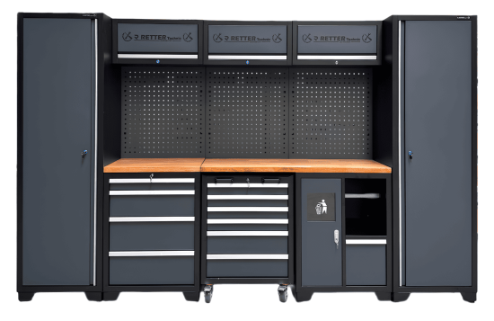 Werkstatteinrichtung SET 11 Teile - RETTER Schranksystem RTX1100 | 3240 x 500 x 2040 mm